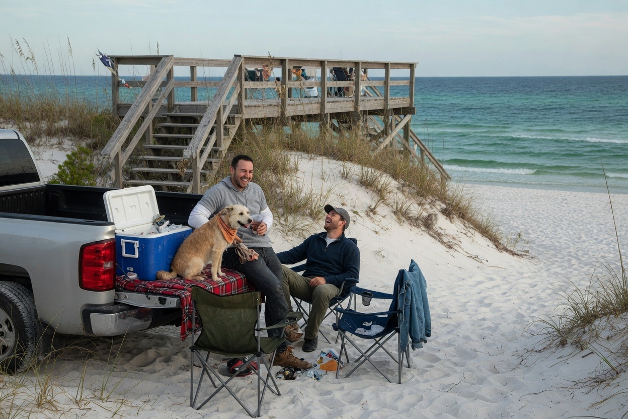 The Salt Line, Vol. 75: The Index — One Football Game With Two Final Scores, a Lane Named Springsteen That Stopped Running, and Six Months of Foley Not Thinking About the Cloud — satire from The Drift, Perdido Key OG